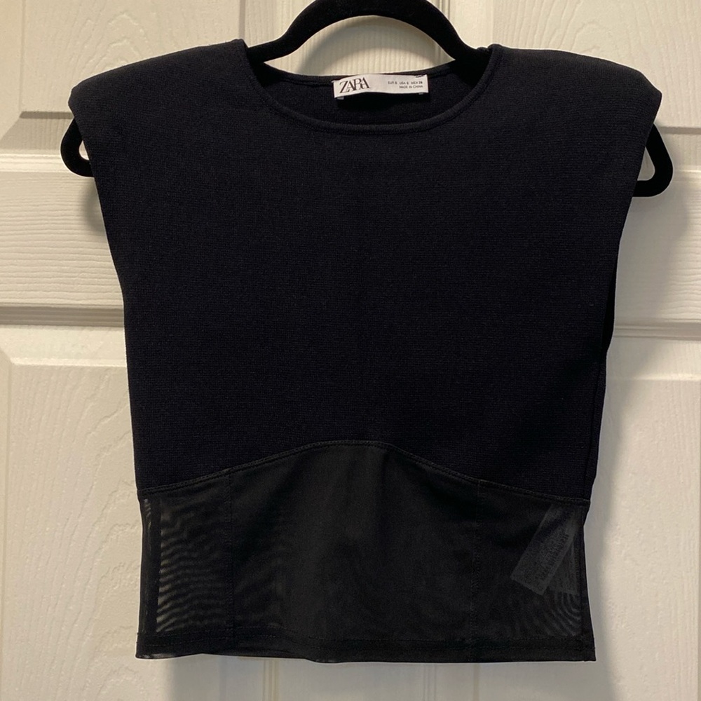 Zara Black Sleeveless Top - Picture 7 of 11